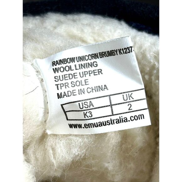 EMU Australia Girls Boots Sz K3 Rainbow Unicorn Brumby Mid-calf Serpa Lining - Picture 7 of 11